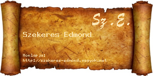 Szekeres Edmond névjegykártya